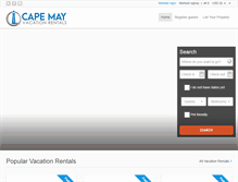 Tablet Screenshot of capemayvacationrentals.com